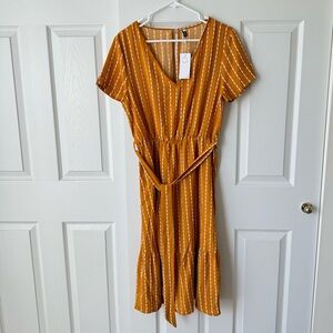 Mustard Yellow Midi Dress